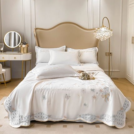 91家纺网 家纺一手货源 找家纺 （总）红嘴企鹅 2025新款花海夏被四件套