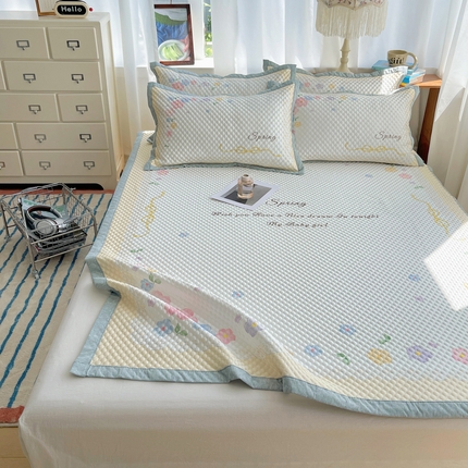 顾里家纺 2024 新款凉豆豆印花席 春暖花开