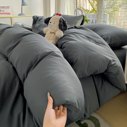 91家纺网 家纺一手货源 找家纺 （总）森璐家纺 2024新款1水洗棉被套纯色被套单被套素色被套