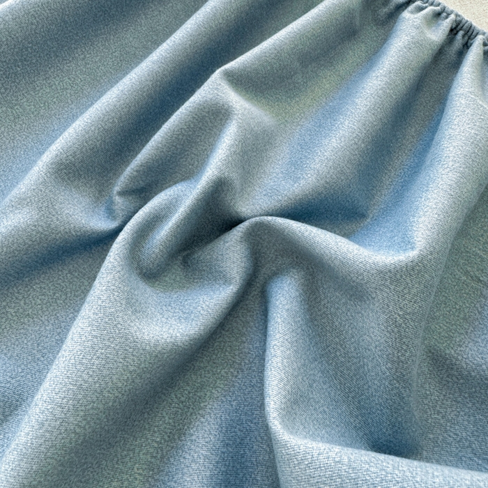 91家纺网 家纺一手货源 找家纺 艾迪尚家纺 2025新款纯色生态磨毛绣花单床笠 蝶恋花-天蓝