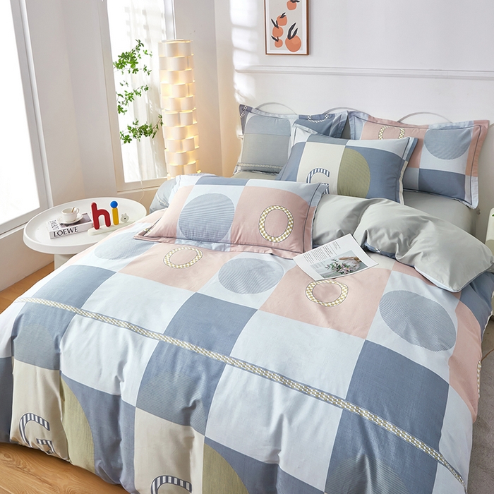 91家纺网 家纺一手货源 找家纺 雲归梦 2024新款全棉活性13372印花四件套 瑞亚 粉