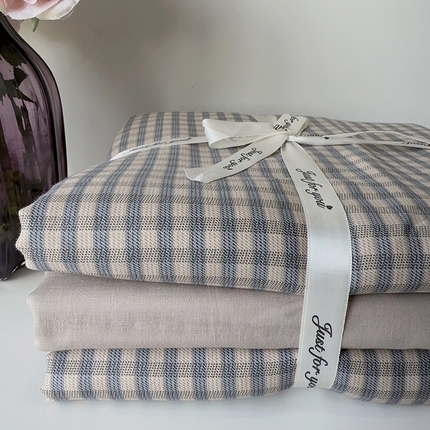 91家纺网 家纺一手货源 找家纺 麦伦家居 2024春夏新品全棉有氧双层纱印花系列四件套（叠拍图）卡侬