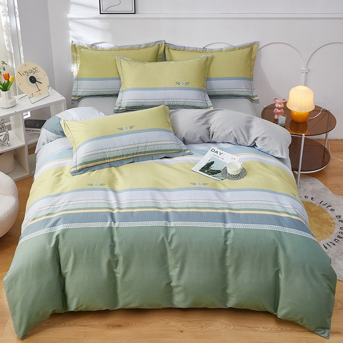 91家纺网 家纺一手货源 找家纺 雲归梦 2024新款全棉活性13372印花四件套 迷克 绿