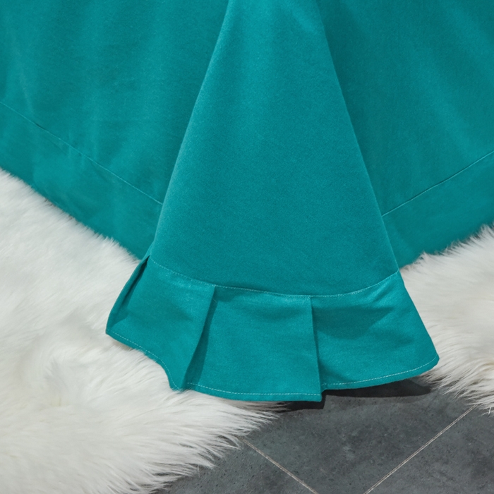 91家纺网 家纺一手货源 找家纺 艾迪尚家纺 2025新款纯色生态磨毛绣花单床笠 艾薇儿-复古兰