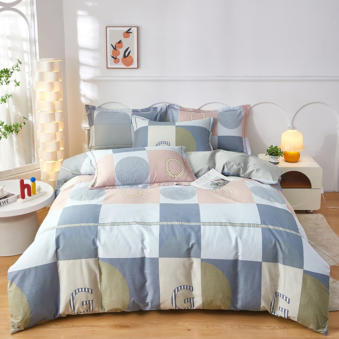 91家纺网 家纺一手货源 找家纺 雲归梦 2024新款全棉活性13372印花四件套 瑞亚 粉