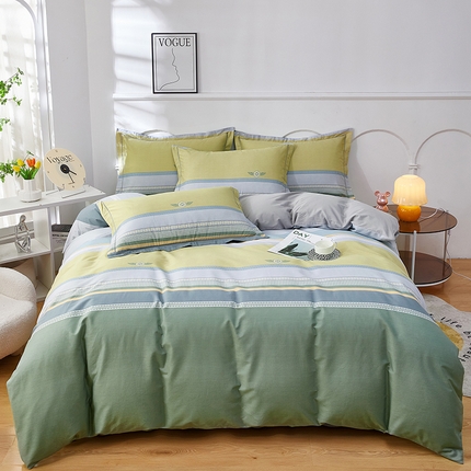 91家纺网 家纺一手货源 找家纺 雲归梦 2024新款全棉活性13372印花四件套 迷克 绿