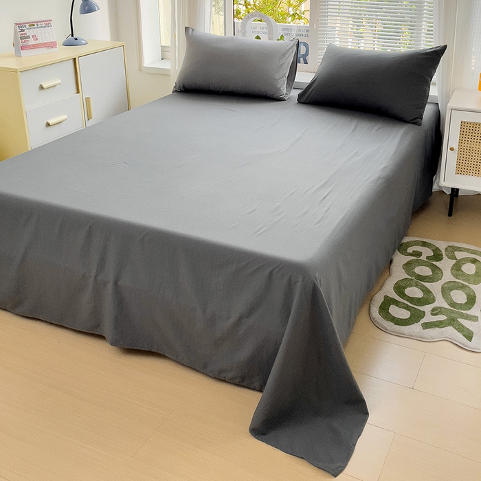 91家纺网 家纺一手货源 找家纺 艾特你 2024新款A类水洗棉单床单系列 混搭-浅灰深灰