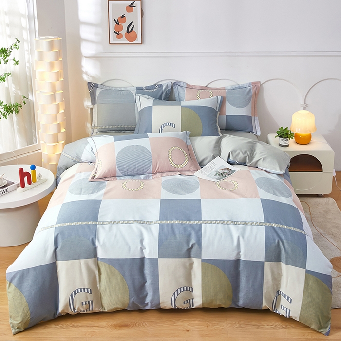 91家纺网 家纺一手货源 找家纺 雲归梦 2024新款全棉活性13372印花四件套 瑞亚 粉