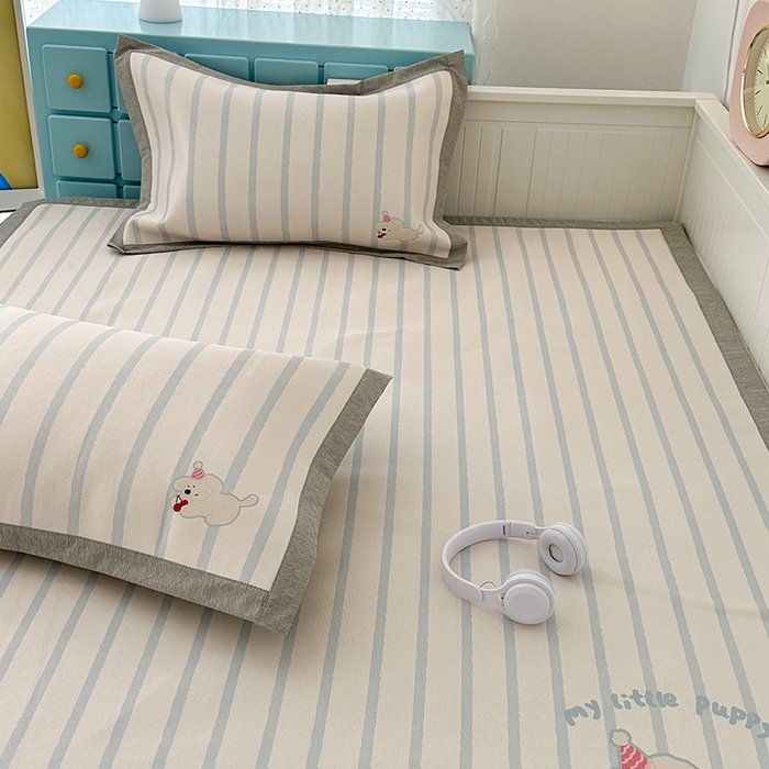 91家纺网 家纺一手货源 找家纺 昔可家纺 2024新款大版数码印花养生冰藤席 缤纷曲奇