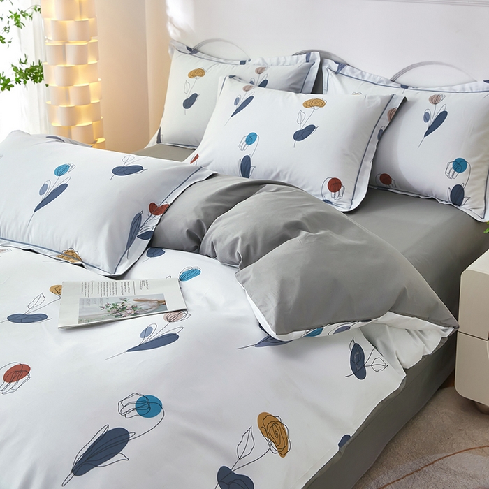 91家纺网 家纺一手货源 找家纺 雲归梦 2024新款全棉活性13372印花四件套 乐薇 灰