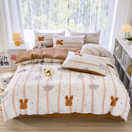 91家纺网 家纺一手货源 找家纺 （总）世爵家纺 2025新款亲肤印花磨毛四件套