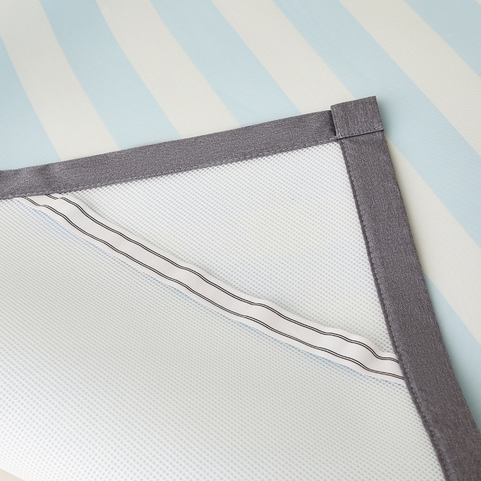 91家纺网 家纺一手货源 找家纺 怡家居 2024新款A类PE凉感提花加刺绣凉席三件套 米兰条纹狗