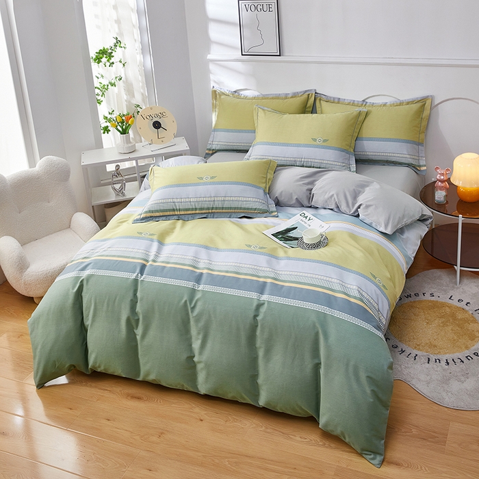 91家纺网 家纺一手货源 找家纺 雲归梦 2024新款全棉活性13372印花四件套 迷克 绿