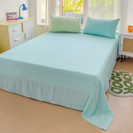 艾特你 2024新款A类水洗棉单床单系列 混搭-藻绿水绿