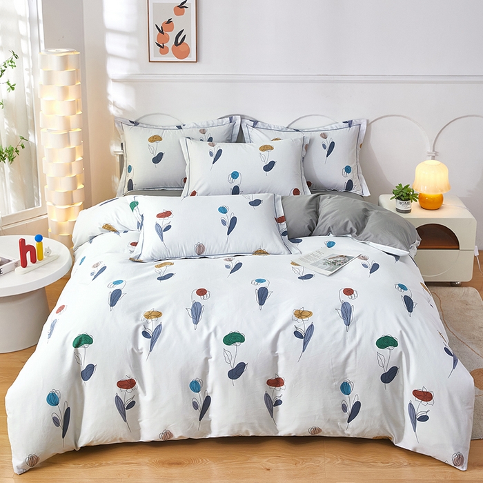 91家纺网 家纺一手货源 找家纺 雲归梦 2024新款全棉活性13372印花四件套 乐薇 灰