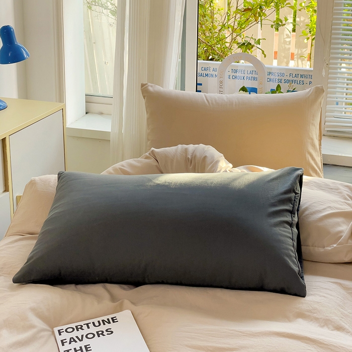 91家纺网 家纺一手货源 找家纺 森璐家纺 2024新款1水洗棉被套纯色被套单被套素色被套 混搭-浅驼深灰