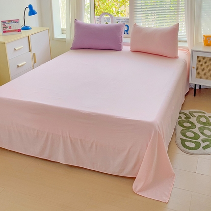 艾特你 2024新款A类水洗棉单床单系列 混搭-紫粉