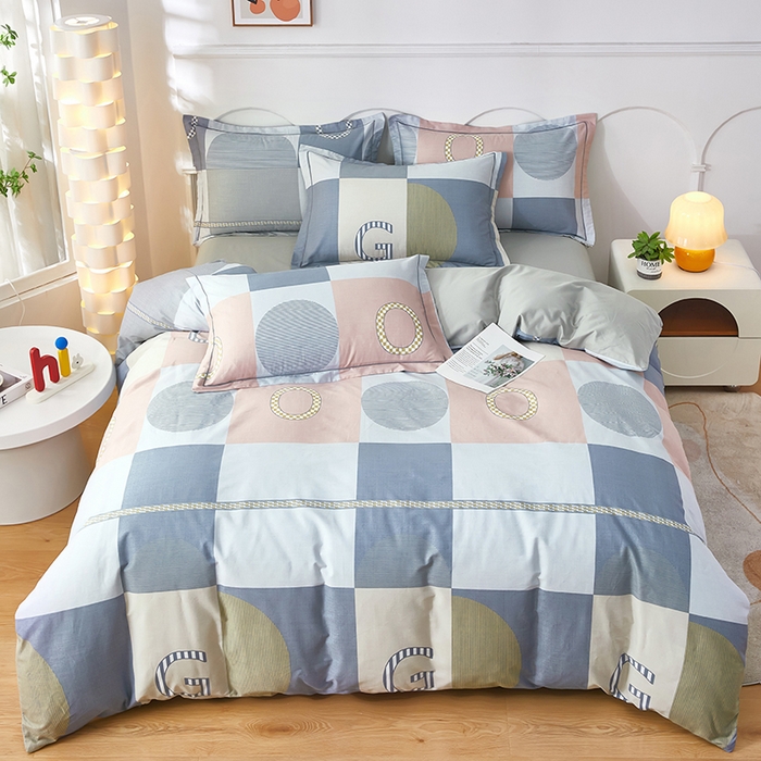 91家纺网 家纺一手货源 找家纺 雲归梦 2024新款全棉活性13372印花四件套 瑞亚 粉