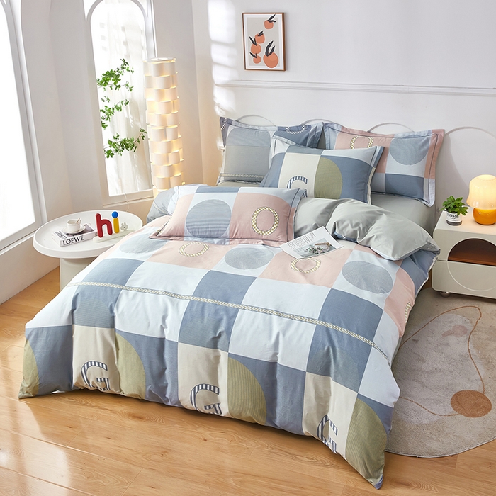 91家纺网 家纺一手货源 找家纺 雲归梦 2024新款全棉活性13372印花四件套 瑞亚 粉