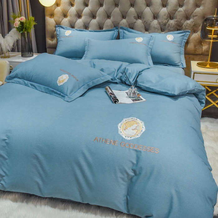 91家纺网 家纺一手货源 找家纺 （总）艾迪尚家纺 2025新款纯色生态磨毛绣花单被套