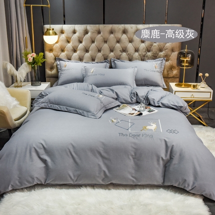 91家纺网 家纺一手货源 找家纺 （总）艾迪尚家纺 2025新款纯色生态磨毛绣花单床笠