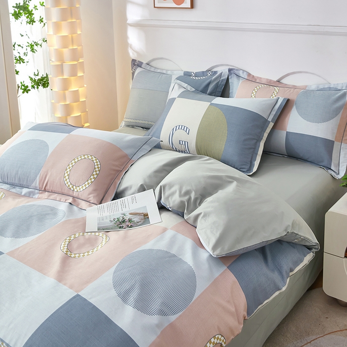 91家纺网 家纺一手货源 找家纺 雲归梦 2024新款全棉活性13372印花四件套 瑞亚 粉