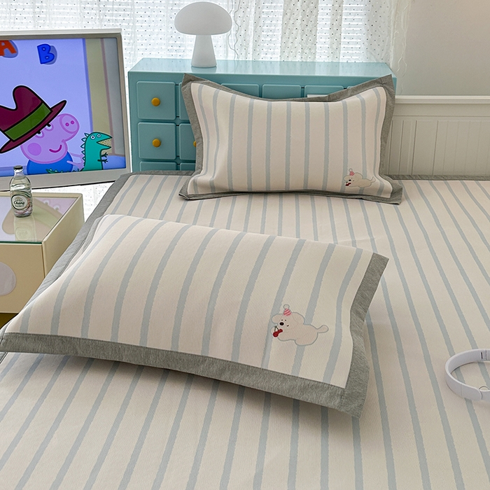 91家纺网 家纺一手货源 找家纺 昔可家纺 2024新款大版数码印花养生冰藤席 缤纷曲奇