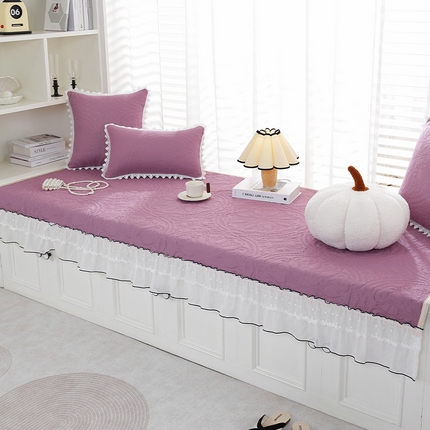 手艺人沙发垫炕垫 2024新款飘窗垫防水磨毛系列 防水磨毛紫色