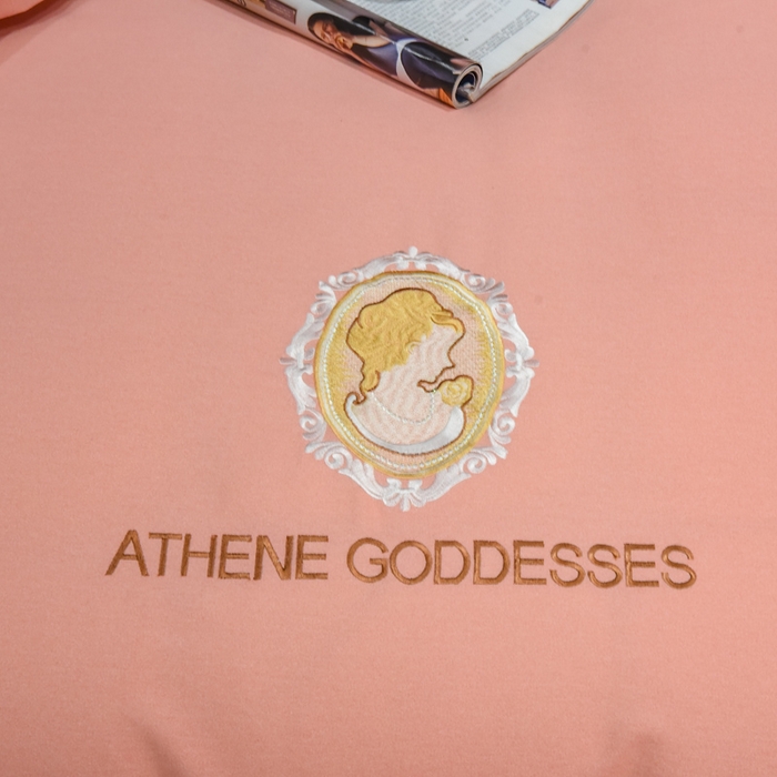 91家纺网 家纺一手货源 找家纺 艾迪尚家纺 2025新款纯色生态磨毛绣花四件套 艾薇儿-玉色