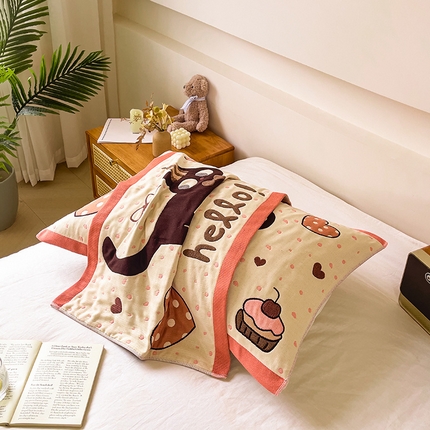 91家纺网 家纺一手货源 找家纺 （总）悦然 2024新款全棉6层纱布枕巾 52*78cm/对