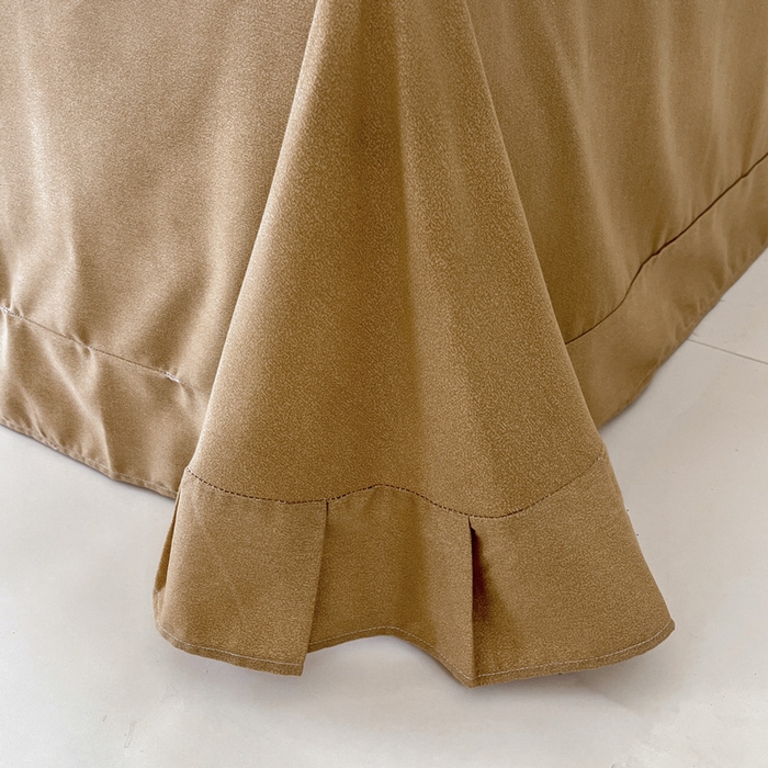 91家纺网 家纺一手货源 找家纺 艾迪尚家纺 2025新款纯色生态磨毛绣花单床单 幸福树-驼色