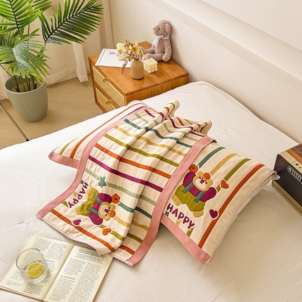 91家纺网 家纺一手货源 找家纺 （总）悦然 2024新款全棉6层纱布枕巾 52*78cm/对