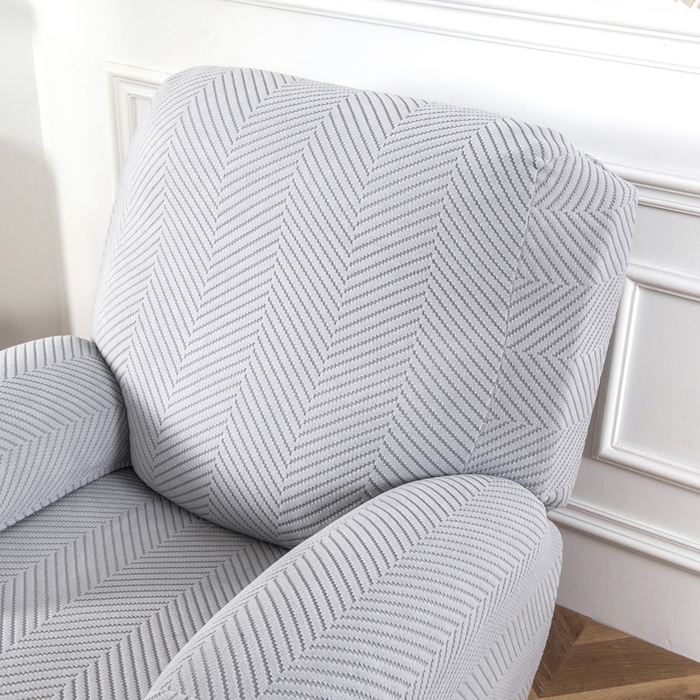 91家纺网 家纺一手货源 找家纺 千彤沙发垫 2024新款芝华士沙发套拉花绒人字纹系列 银灰