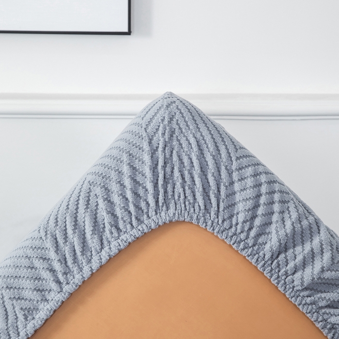 91家纺网 家纺一手货源 找家纺 千彤沙发垫 2024新款常规款拉花人字纹沙发套系列 蓝灰