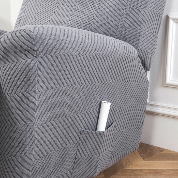 91家纺网 家纺一手货源 找家纺 千彤沙发垫 2024新款芝华士沙发套拉花绒人字纹系列 深灰