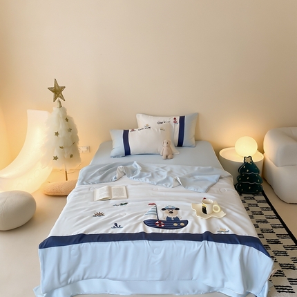 91家纺网 家纺一手货源 找家纺 （总）星野 2024新款天丝夏被大卡系列-航海汪