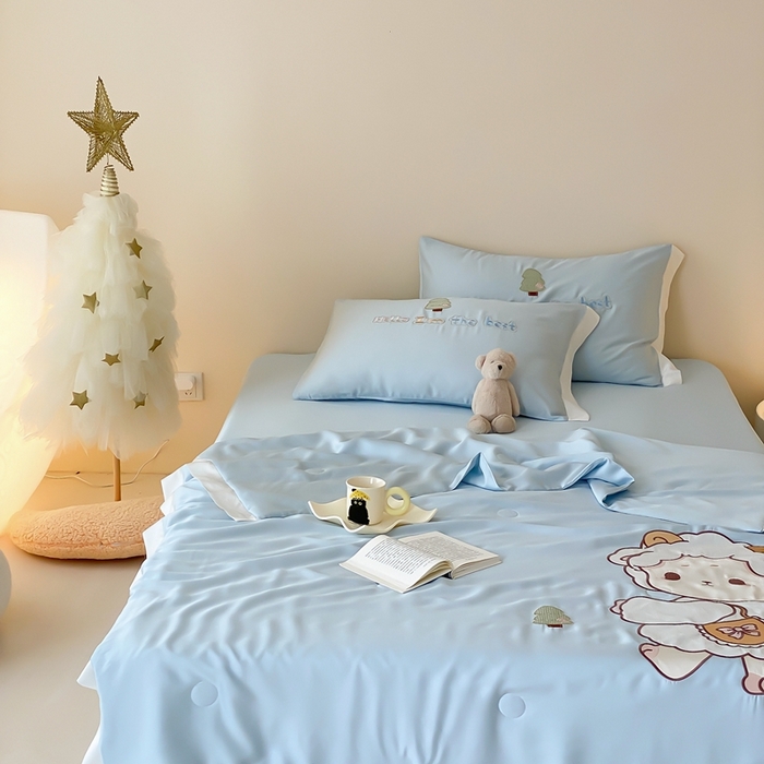 91家纺网 家纺一手货源 找家纺 （总）星野 2024新款天丝夏被大卡系列-暖羊羊