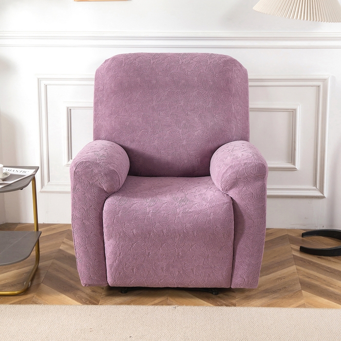 91家纺网 家纺一手货源 找家纺 千彤沙发垫 2024新款芝华士沙发套提花小树叶系列 紫色