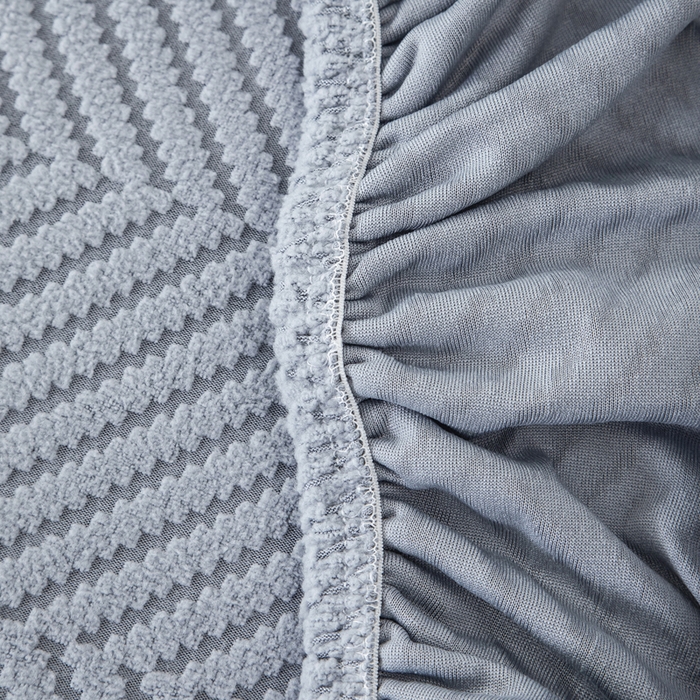 91家纺网 家纺一手货源 找家纺 千彤沙发垫 2024新款常规款拉花人字纹沙发套系列 蓝灰