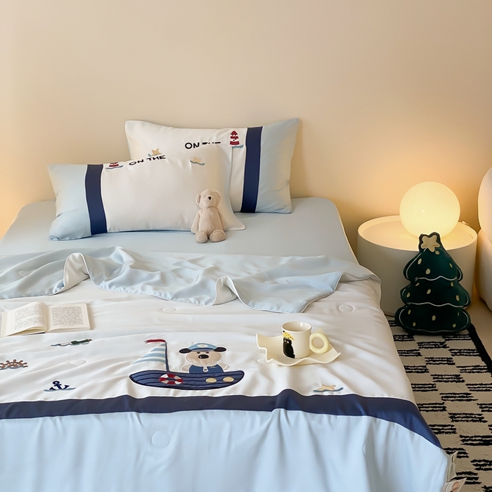 91家纺网 家纺一手货源 找家纺 （总）星野 2024新款天丝夏被大卡系列-航海汪