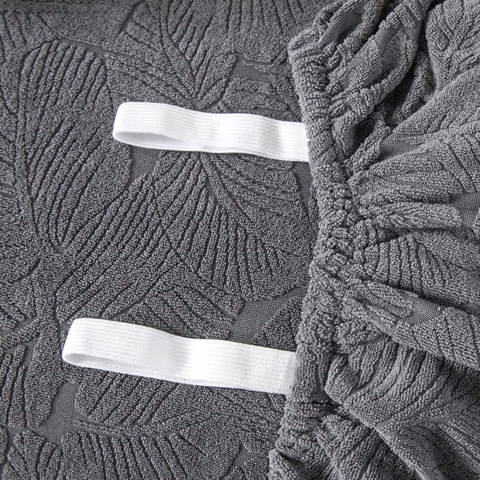 91家纺网 家纺一手货源 找家纺 千彤沙发垫 2024新款芝华士沙发套提花小树叶系列 深灰