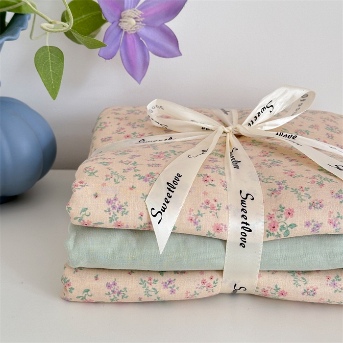 91家纺网 家纺一手货源 找家纺 曼之夏 2024新款全棉印花双层纱四件套 汝南