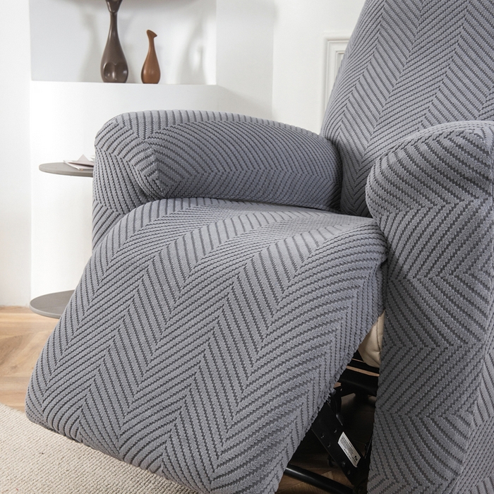 91家纺网 家纺一手货源 找家纺 千彤沙发垫 2024新款芝华士沙发套拉花绒人字纹系列 深灰