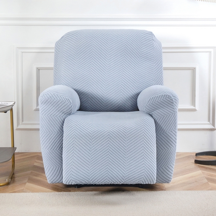 91家纺网 家纺一手货源 找家纺 千彤沙发垫 2024新款芝华士沙发套拉花绒人字纹系列 蓝灰