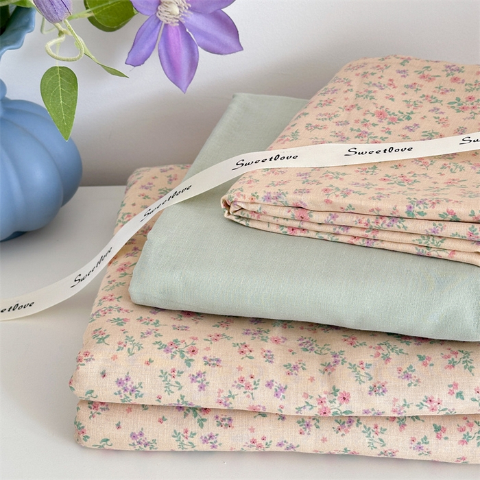 91家纺网 家纺一手货源 找家纺 曼之夏 2024新款全棉印花双层纱四件套 汝南