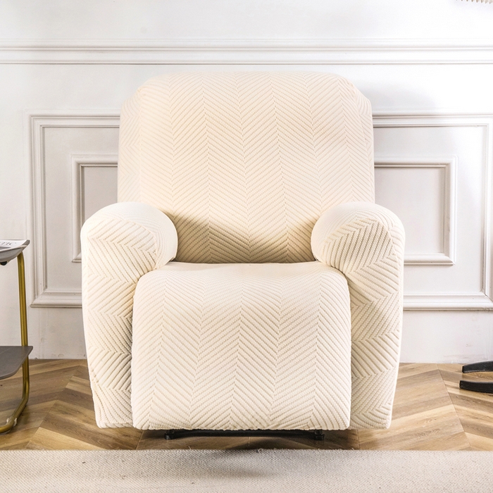 91家纺网 家纺一手货源 找家纺 千彤沙发垫 2024新款芝华士沙发套拉花绒人字纹系列 米黄