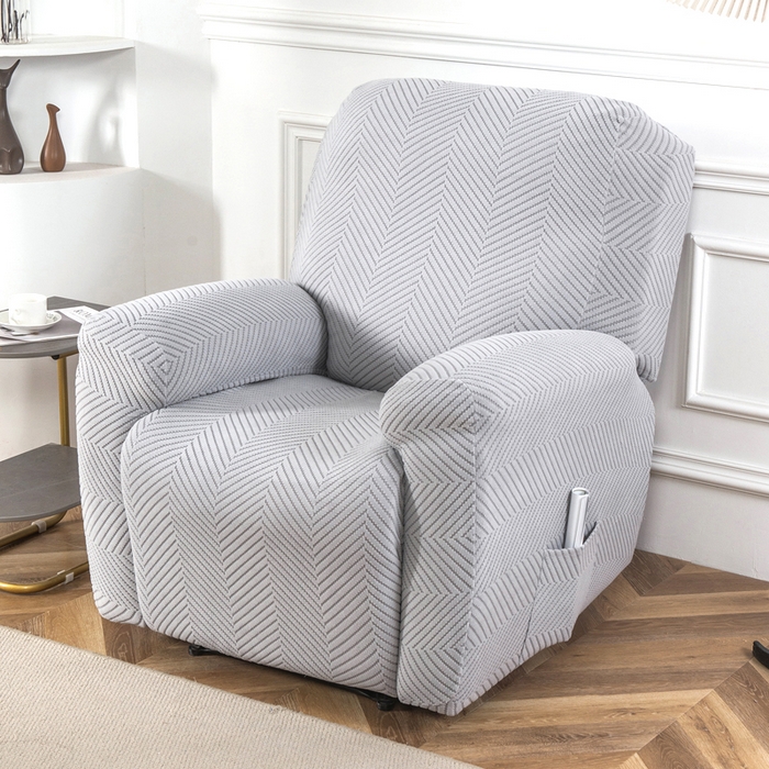 91家纺网 家纺一手货源 找家纺 千彤沙发垫 2024新款芝华士沙发套拉花绒人字纹系列 银灰