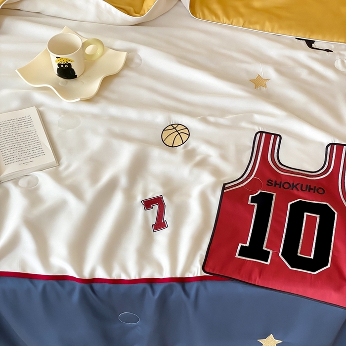 91家纺网 家纺一手货源 找家纺 （总）星野 2024新款天丝夏被大卡系列篮球小子