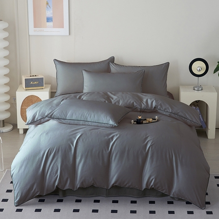 91家纺网 家纺一手货源 找家纺 （总）欣喜来 2024新款纯棉40支133*72的滚边四件套