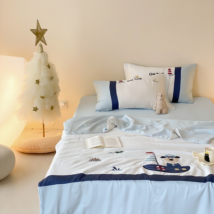 91家纺网 家纺一手货源 找家纺 （总）星野 2024新款天丝夏被大卡系列-航海汪